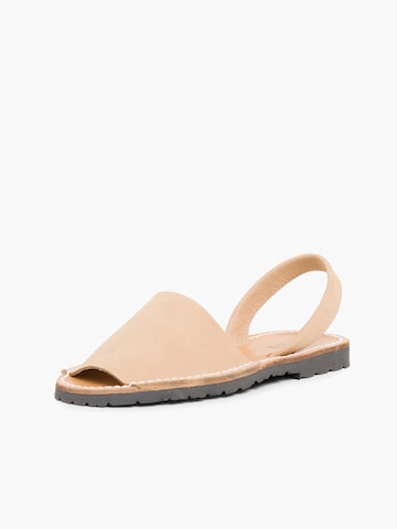 Sandalo di Pisamonas in beige: frontale