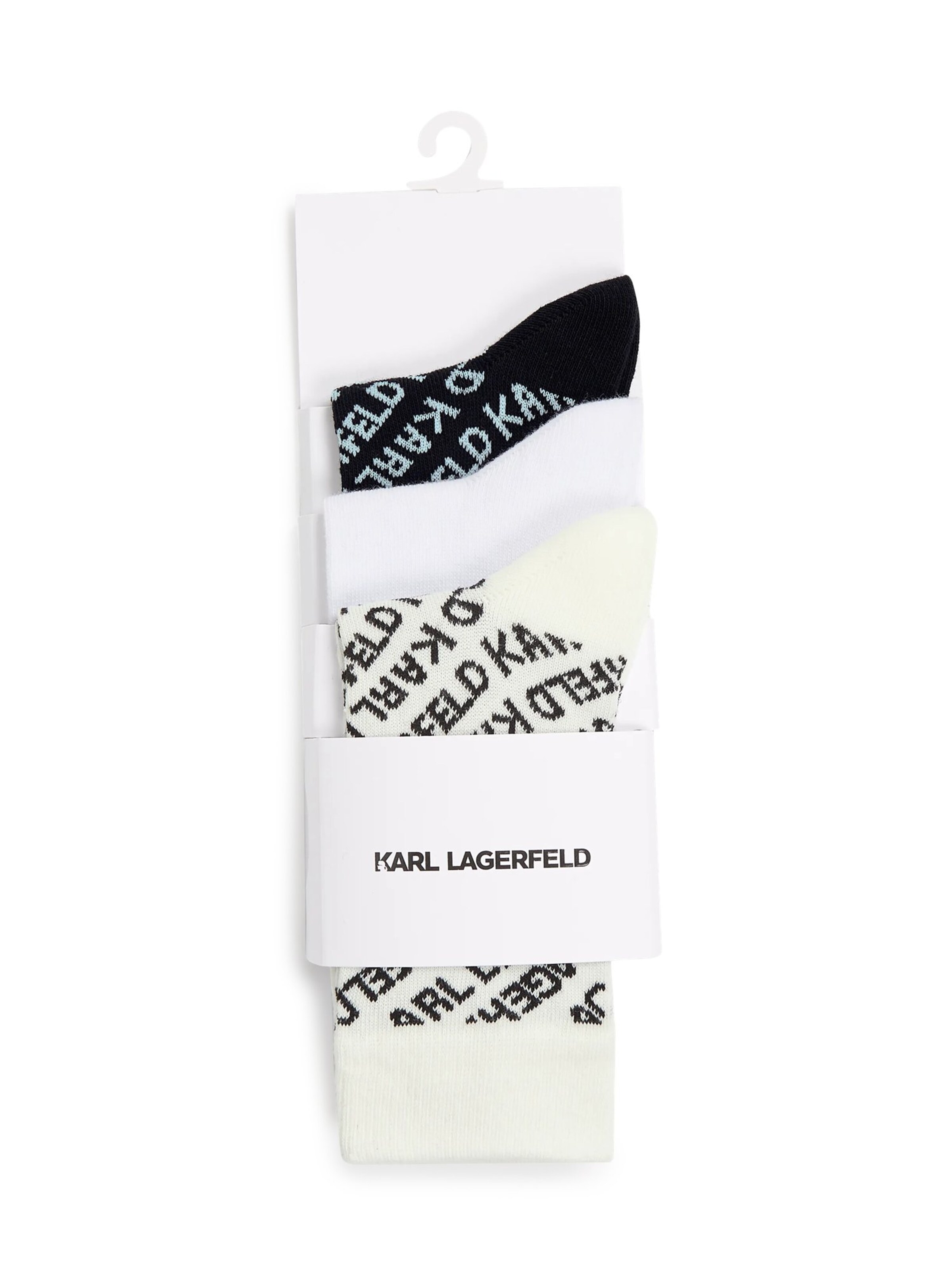 Șosete ' Socken mit Allover-Logo – 3er-Pack ' de la Karl Lagerfeld pe negru