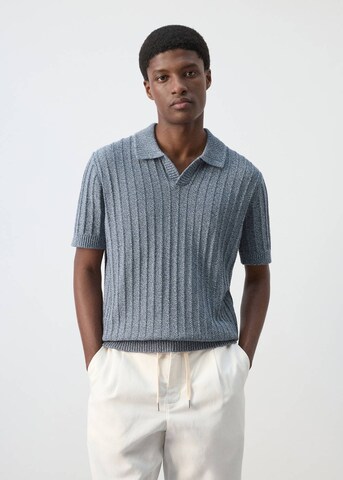 MANGO MAN Pullover 'Estreta' in Blau: Vorderseite