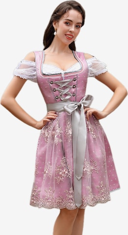 Yesfashion Dirndl in Pink: Vorderseite