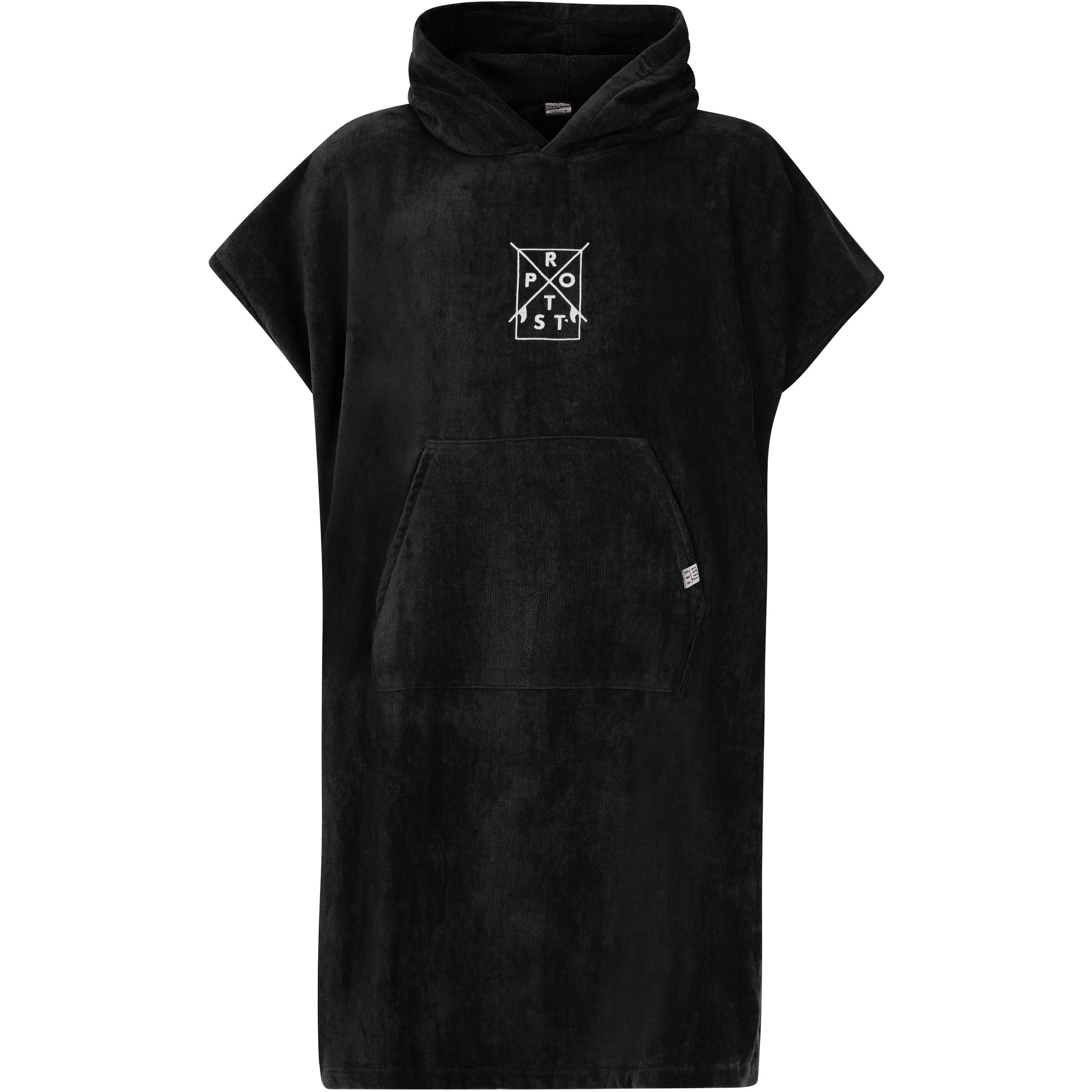 PROTEST Short Bathrobe 'Purdey' in Black: front