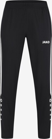 JAKO Slim fit Workout Pants in Black: front