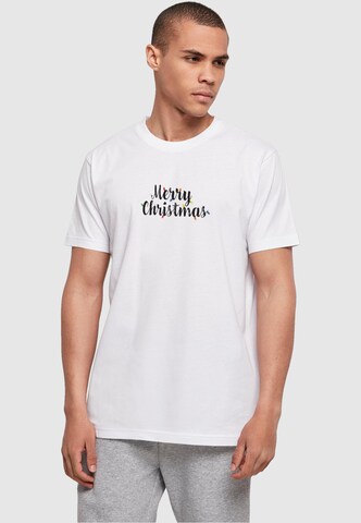 T-Shirt 'Merry Christmas Lights' Merchcode en blanc : devant