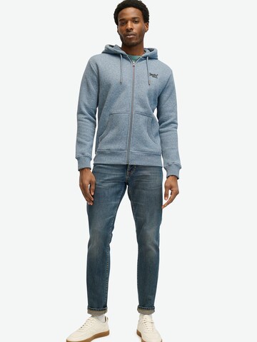 Superdry Sweatjacke 'ESSENTIAL' in Blau