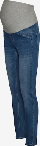 MAMALICIOUS - Slimfit Jeggings 'Jacks' em azul: frente