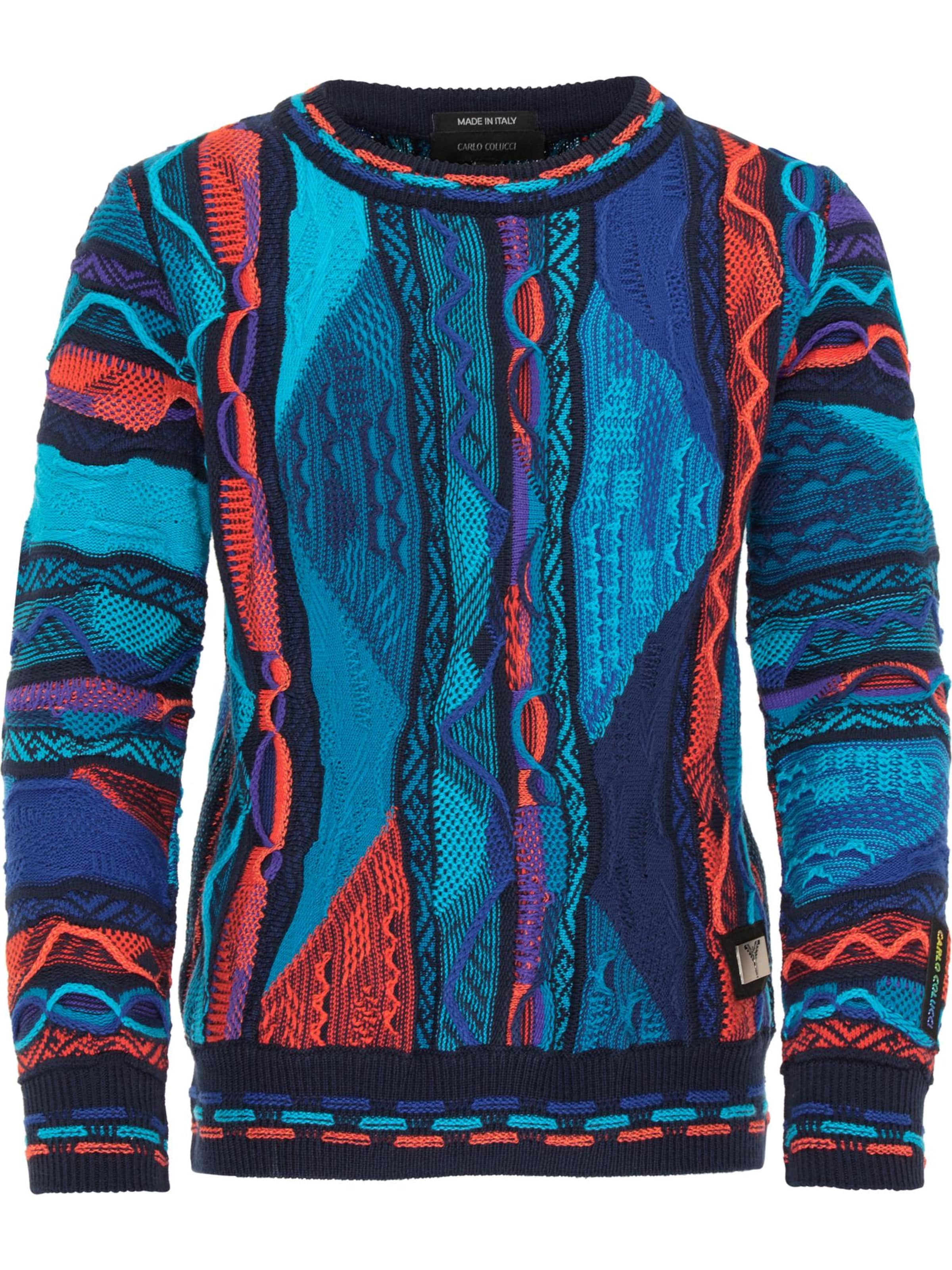 Pull-over Carlo Colucci en bleu : devant