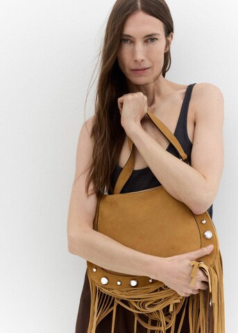 MANGO Shoulder Bag 'G-Gari' in Yellow