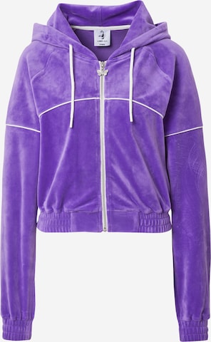 VIERVIER Sweat jacket 'Rosa' in Purple: front