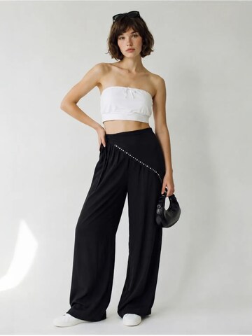 Wide Leg Pantalon 'Hose' Bianco Lucci en noir