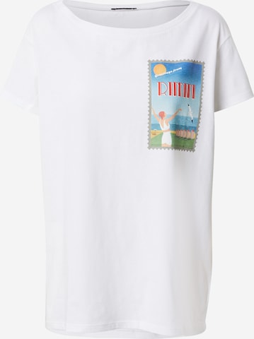 Tricou de la Sisley pe alb: față