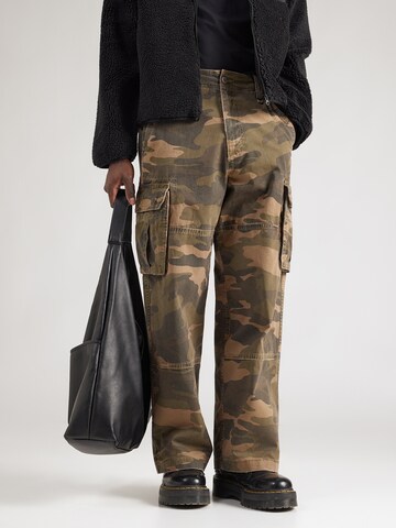 HOLLISTER Baggy Карго панталон в зелено: отпред