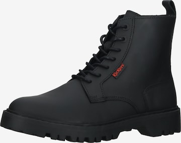 Bottines à lacets Kickers en noir : devant