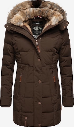 MARIKOO Winter Coat in Brown: front
