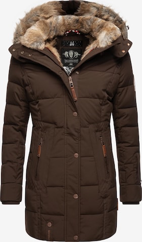 Manteau d’hiver MARIKOO en marron : devant