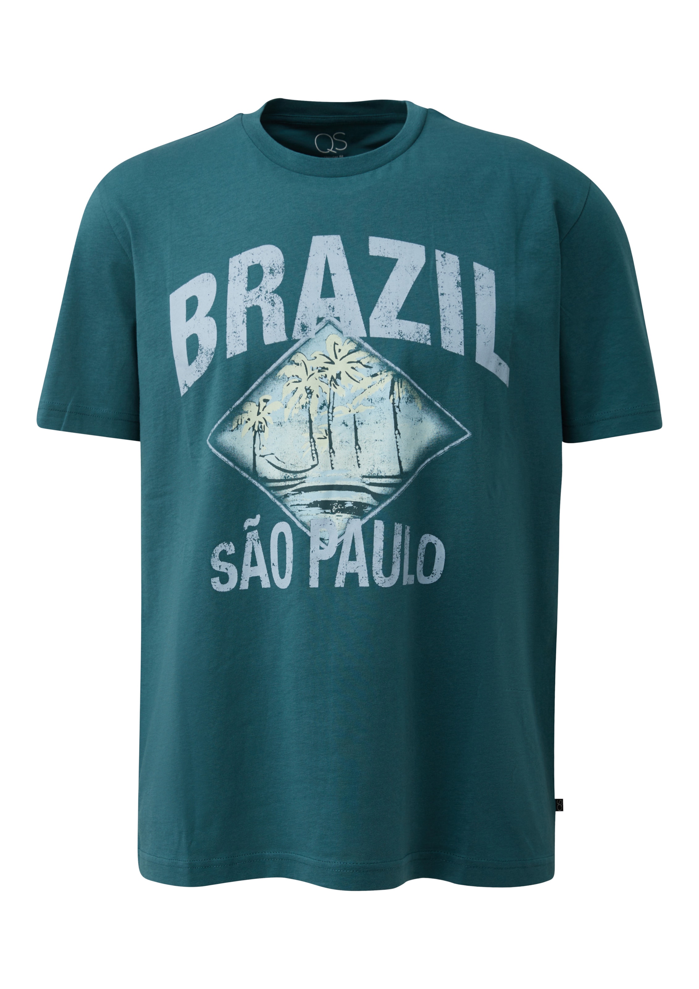 QS T-Shirt in Blau: Vorderseite