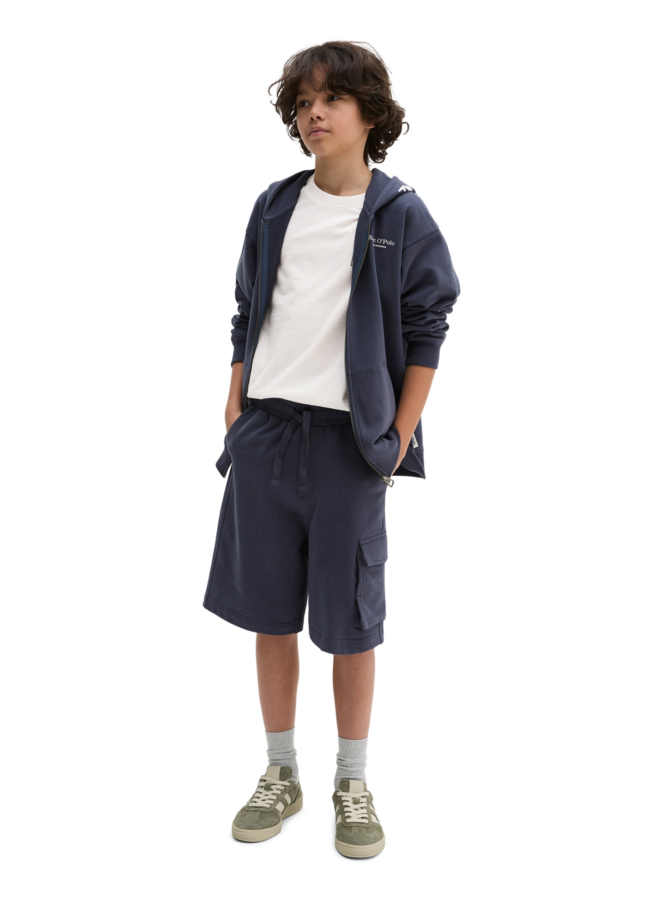 Marc O'Polo Loosefit Broek in Blauw