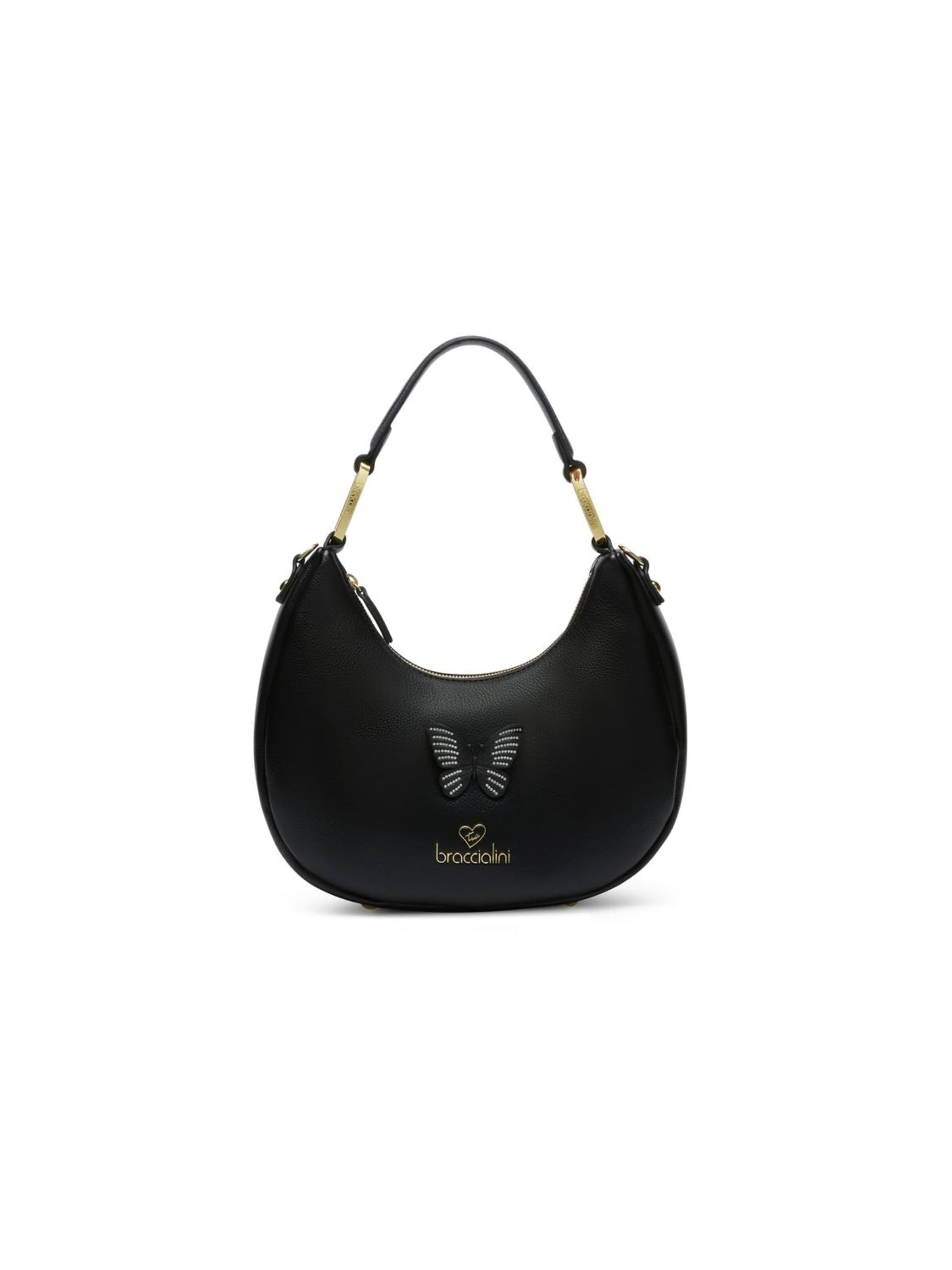 Borsa a spalla 'Amy Bijoux' di Braccialini in nero: frontale