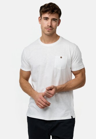 INDICODE JEANS Shirt 'Jon' in Wit: voorkant
