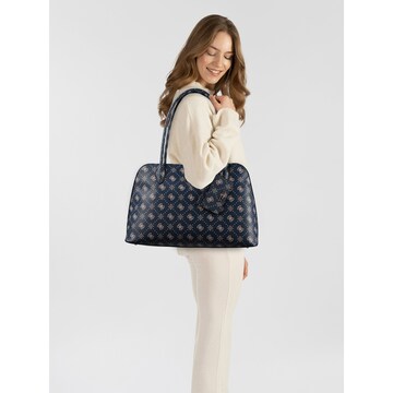 Borsa a spalla 'Patsie' di GUESS in blu: frontale