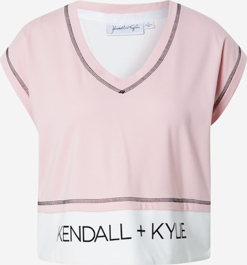 T-shirt KENDALL + KYLIE en rose : devant