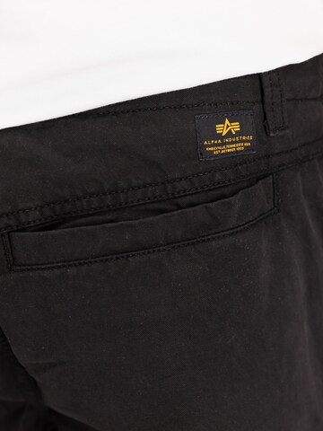 ALPHA INDUSTRIES Regular Cargo trousers in Black