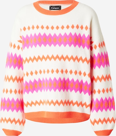 Grace Pulover u mandarina / svijetloroza / bijela, Pregled proizvoda