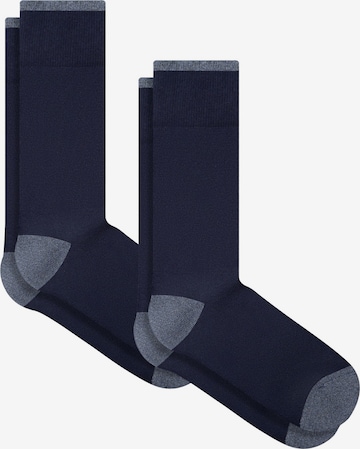 Albero Natur Socken 'Bio-Baumwoll-Frotteesocken Unisex – 2er Pack' in Blau: Vorderseite