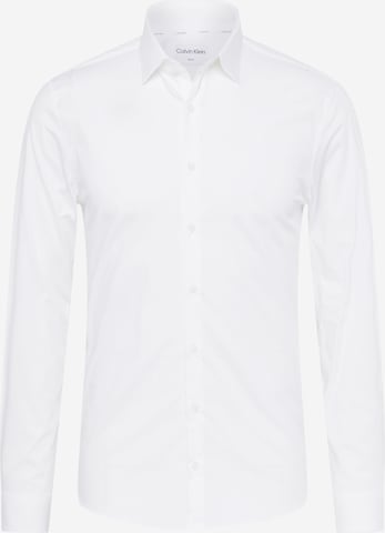 Calvin Klein Slim fit Business shirt in White: front