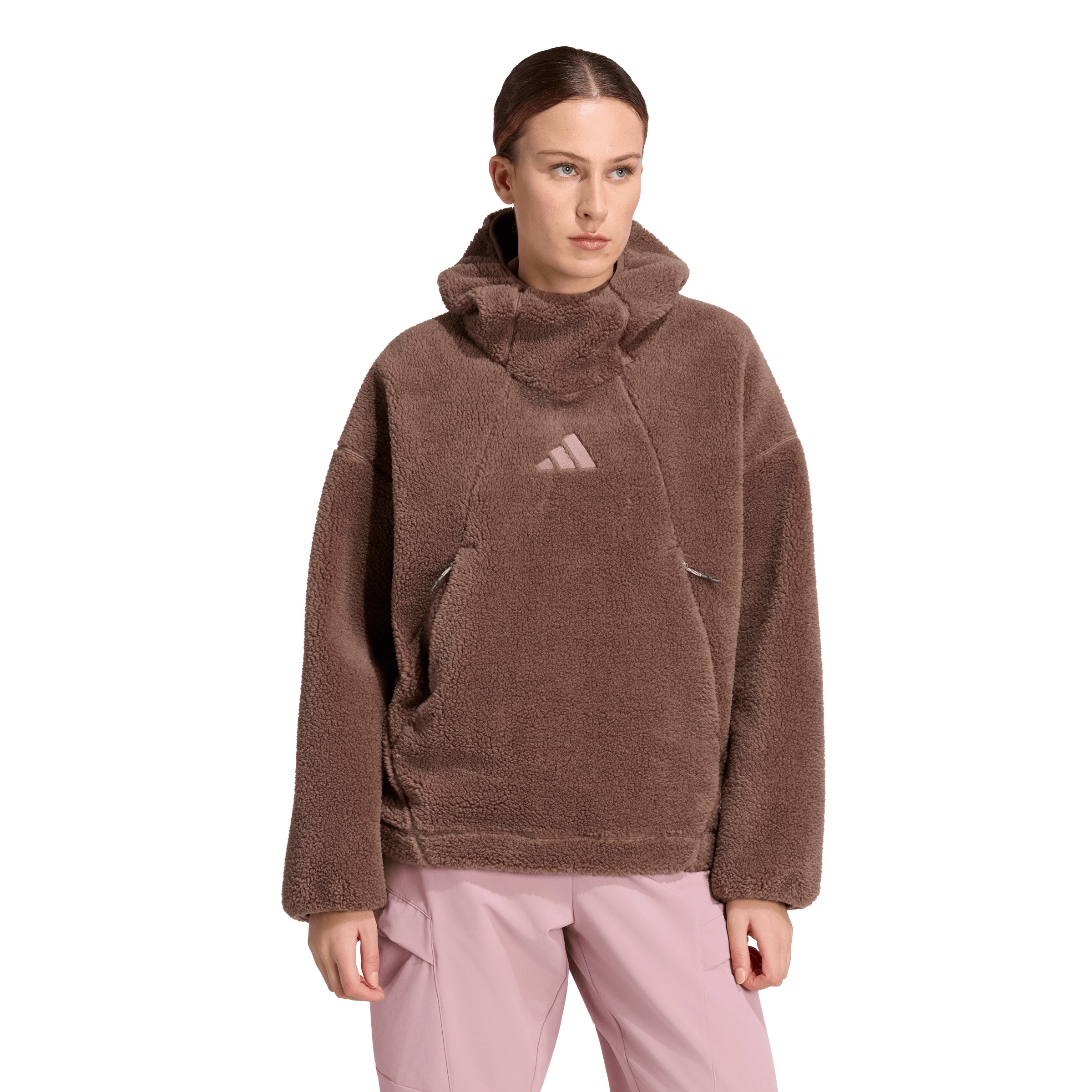 ADIDAS TERREX Sports sweater 'XPL PILE' in Brown: front