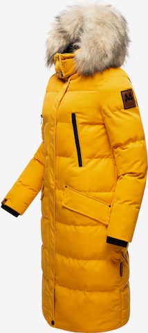 MARIKOO Vinterfrakke 'Schneesternchen' i gul