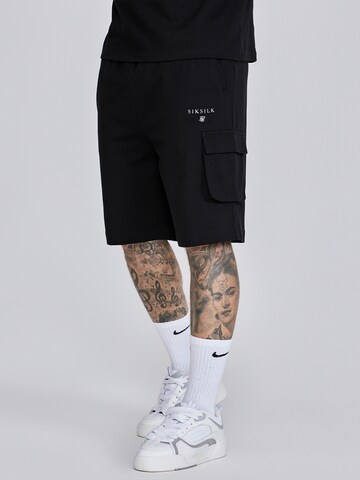 SikSilk Regular Trousers in Black