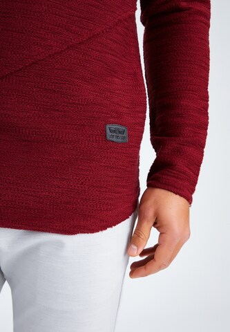 Leif Nelson Longsleeve Rundhals in Rot