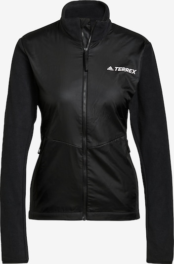 ADIDAS TERREX Functionele fleece jas in de kleur Zwart / Wit, Productweergave