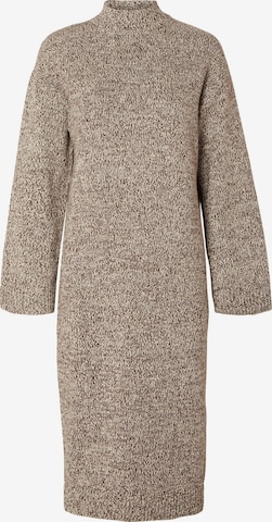 SELECTED FEMME Knitted dress 'Riba' in Brown: front