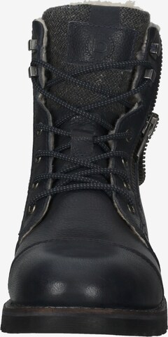 bugatti Lace-Up Boots 'Sentra' in Blue