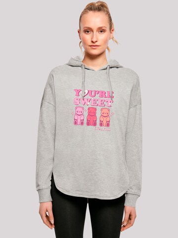Sweat-shirt 'Valentinstag You're Sweet Gummy Bears' F4NT4STIC en gris : devant