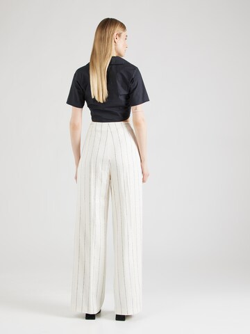 BOSS Wide Leg Bukser med lægfolder 'Tiana5' i beige