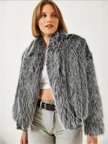 Veste mi-saison 'Kunstpelzmäntel' Bianco Lucci en gris
