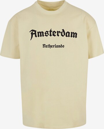 Merchcode T-Shirt 'Amsterdam' in Gelb: predná strana