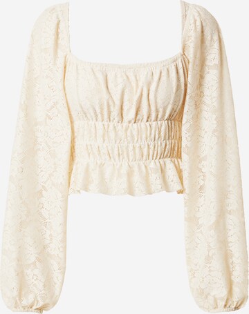 Gina Tricot Shirt in Beige: voorkant