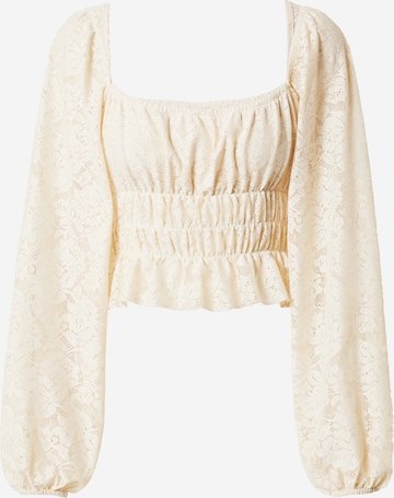 Gina Tricot Shirt in Beige: front