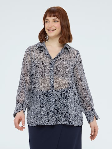 Fiorella Rubino - Blusa en azul: frente