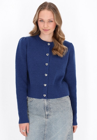 MYMO Gebreid vest in Blauw: voorkant