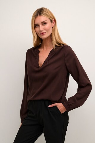 Kaffe Bluse 'Calinda' i brun: forside