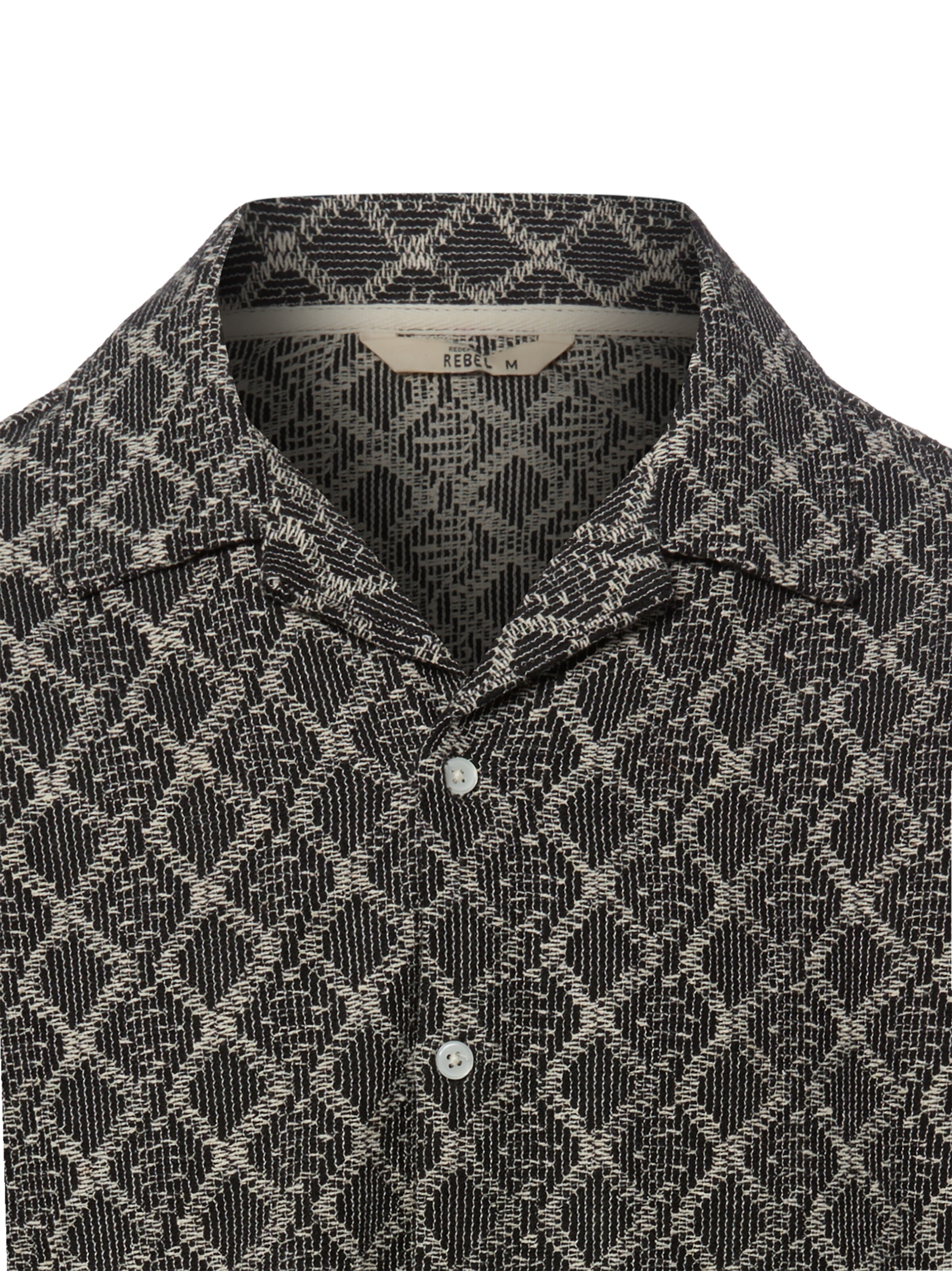 Redefined Rebel Regular fit Button Up Shirt 'Zander' in Black