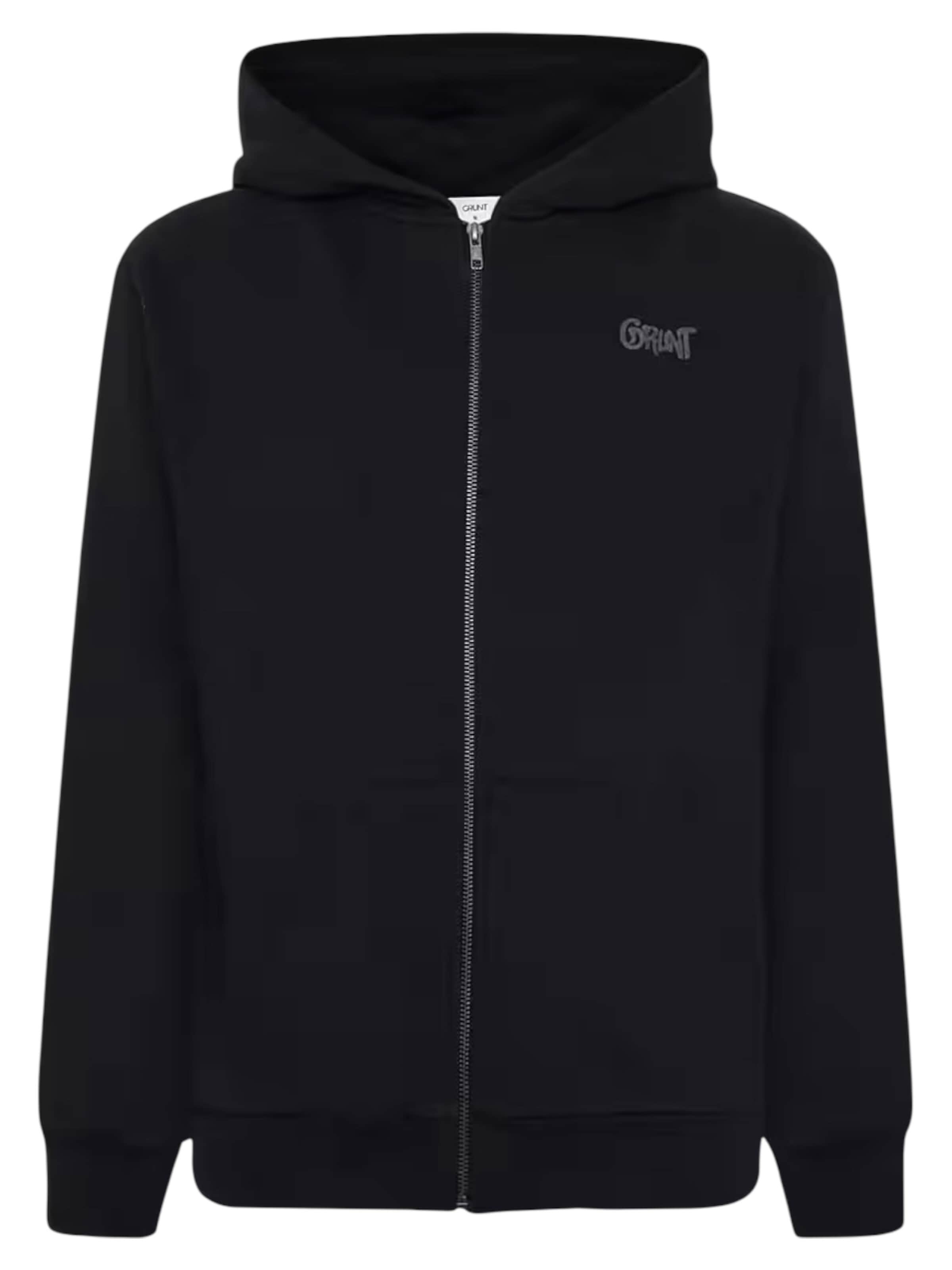 GRUNT Sweatjacke 'GRTrito' in Schwarz: Vorderseite