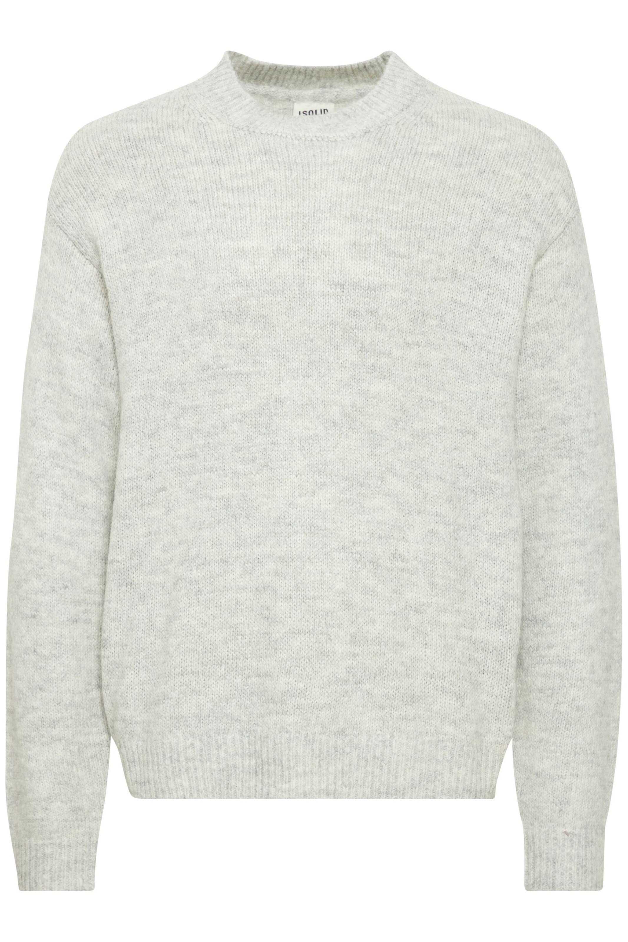 !Solid Pullover 'Hamdani' in Grau: Vorderseite