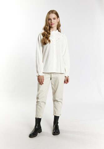 DreiMaster Vintage Μπλούζα 'Imane' σε λευκό