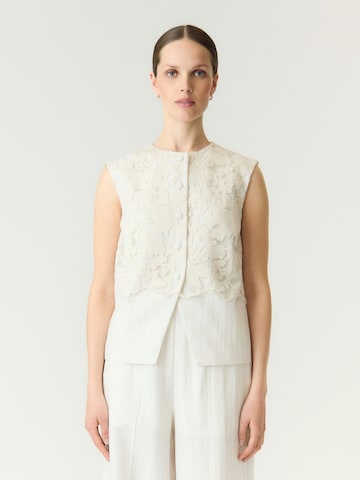 Gilet da completo 'YASTama' di YAS in beige: frontale
