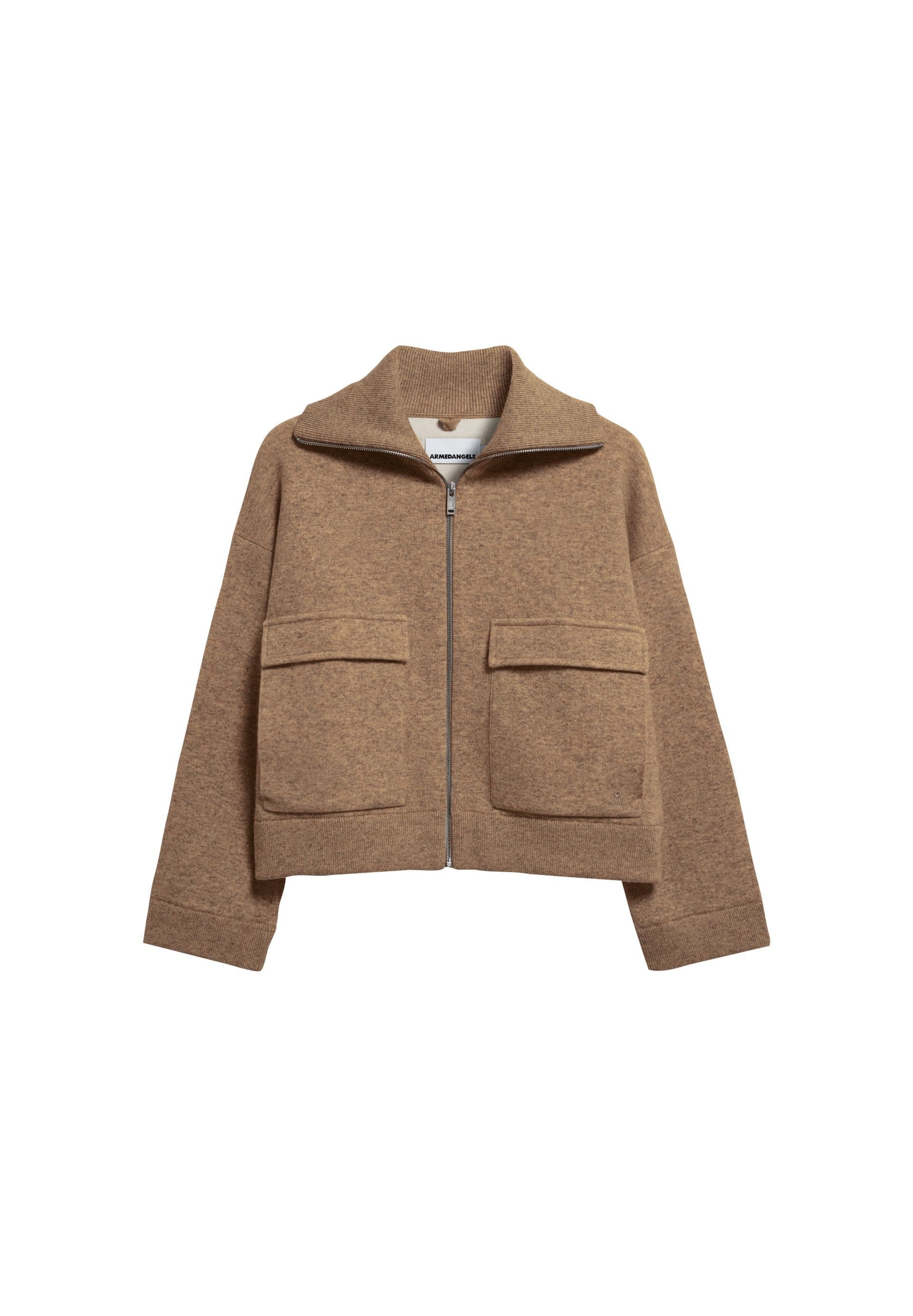 ARMEDANGELS Strickjacke in Braun: Vorderseite